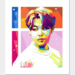 Jimin Colorful Background Posters and Art